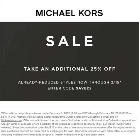 michael kors promo code usa|michael kors 25 off.